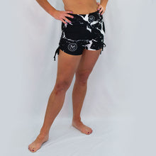 Load image into Gallery viewer, Black and White Mia Marble High Waisted Shorts
