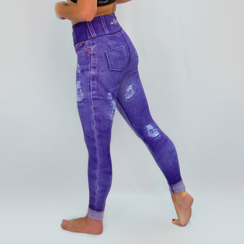 Dina Denim Effect Fitness Leggings