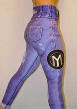 Load image into Gallery viewer, Dina Denim Effect Fitness Leggings
