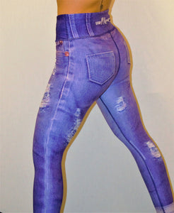 Dina Denim Effect Fitness Leggings